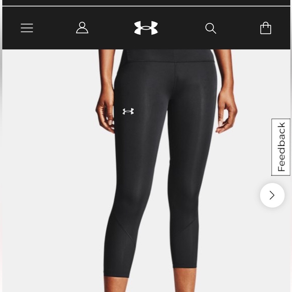 J53. Under Armour HeatGear Compression Capri Leggings XS Plum NWOT